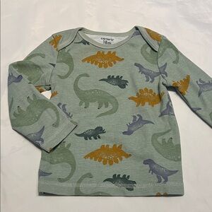 “Bundle 10/$13” Carter's Dino Adventure Long Sleeve Shirt - Green, Orange, Blue